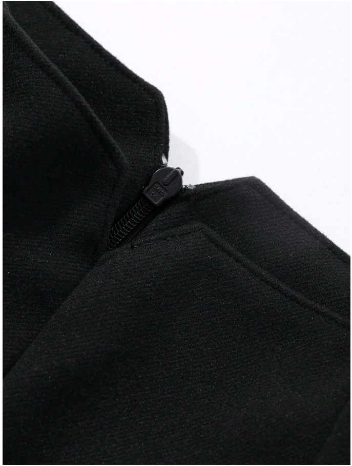 Short negro con plisados - 6027