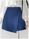 Skort azul marino cruzado frontal - 6044