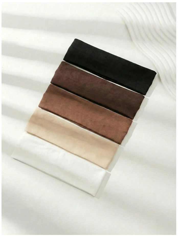 5 pack bandas p/cabello tonos marrón - 6083