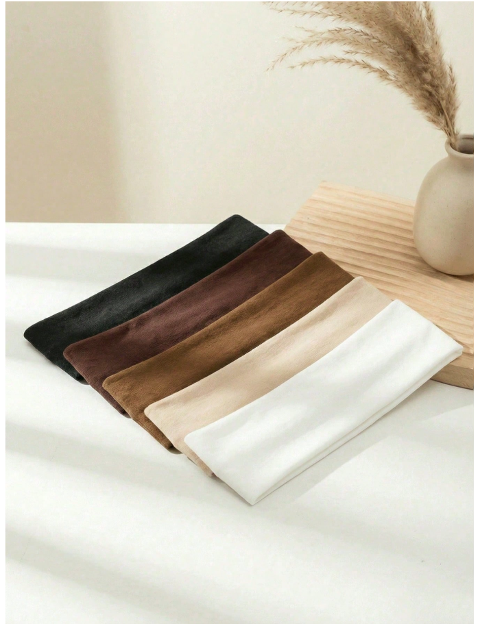 5 pack bandas p/cabello tonos marrón - 6083