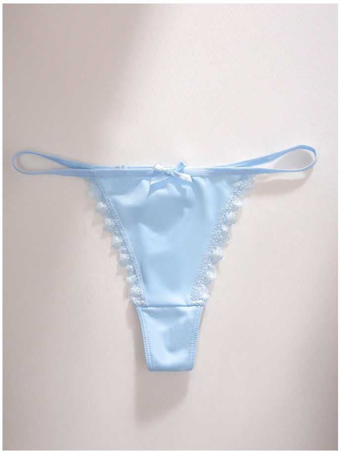 3 pack panty floral celeste & negro - 6111