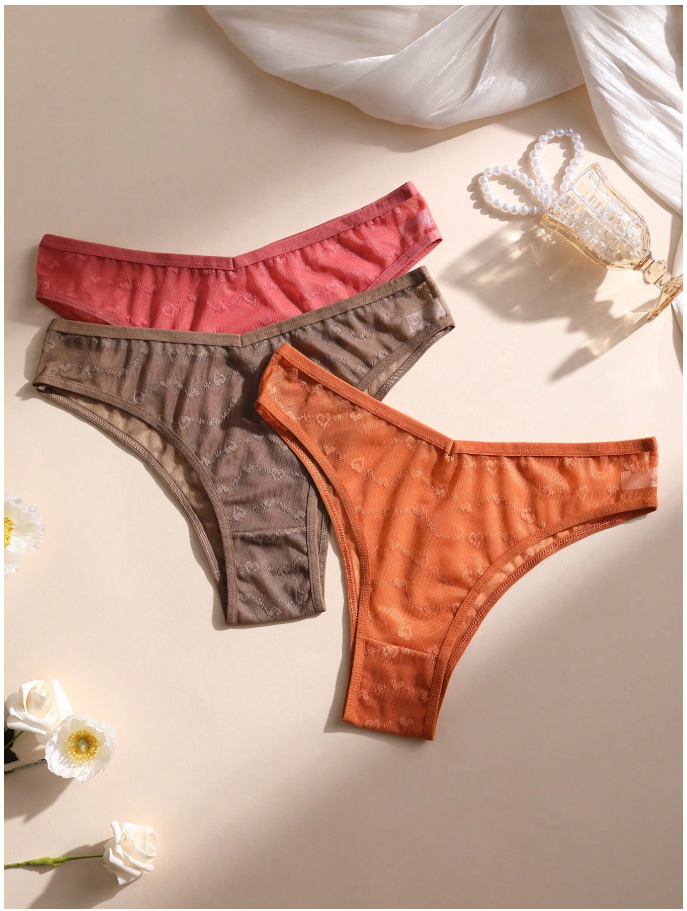 4 pack panty con corazones - 6112