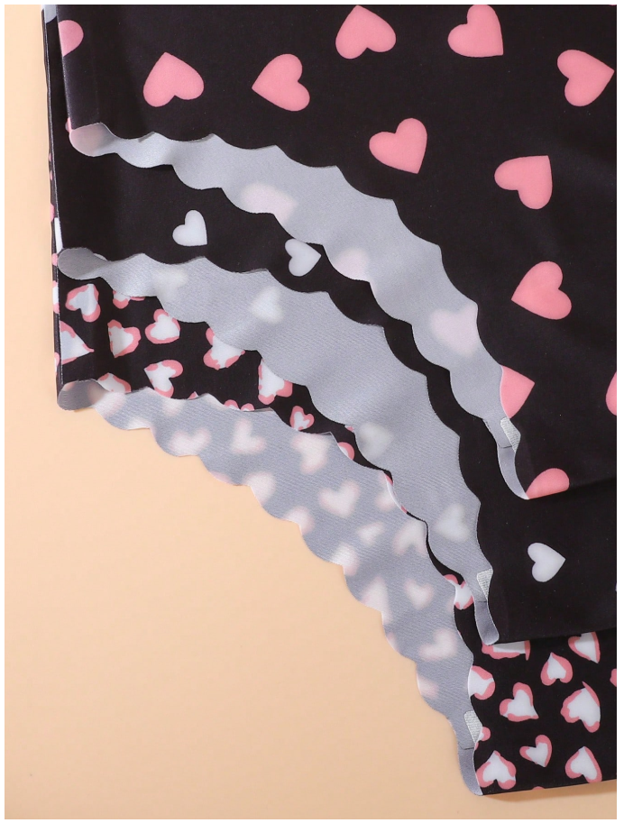 3 pack panty sin costuras estampado corazones - 6113
