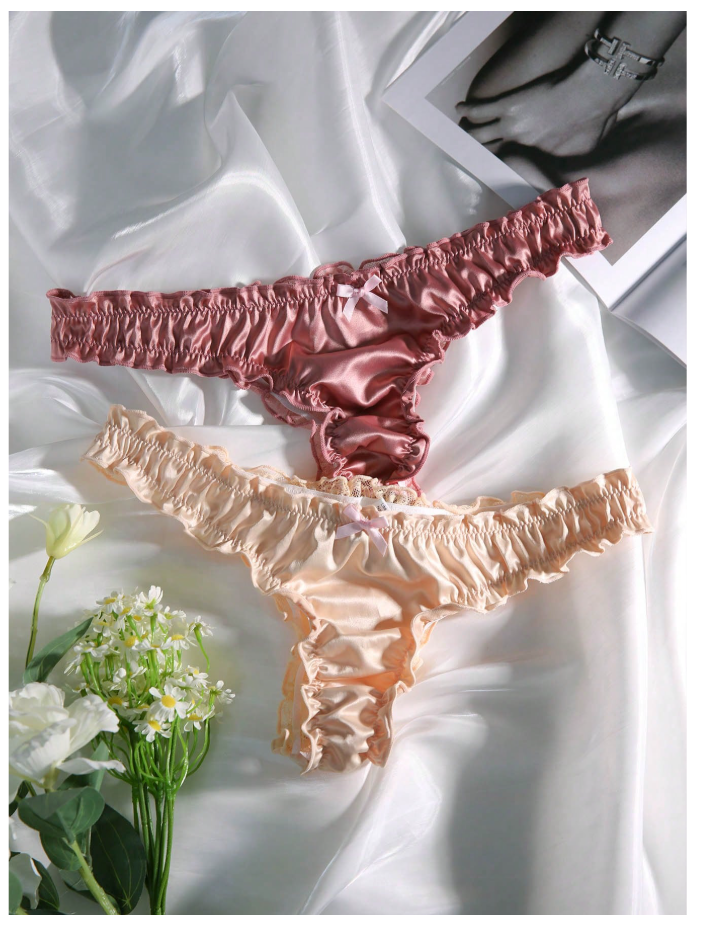 3 pack panty lazo frontal ribete lechuga - 6117