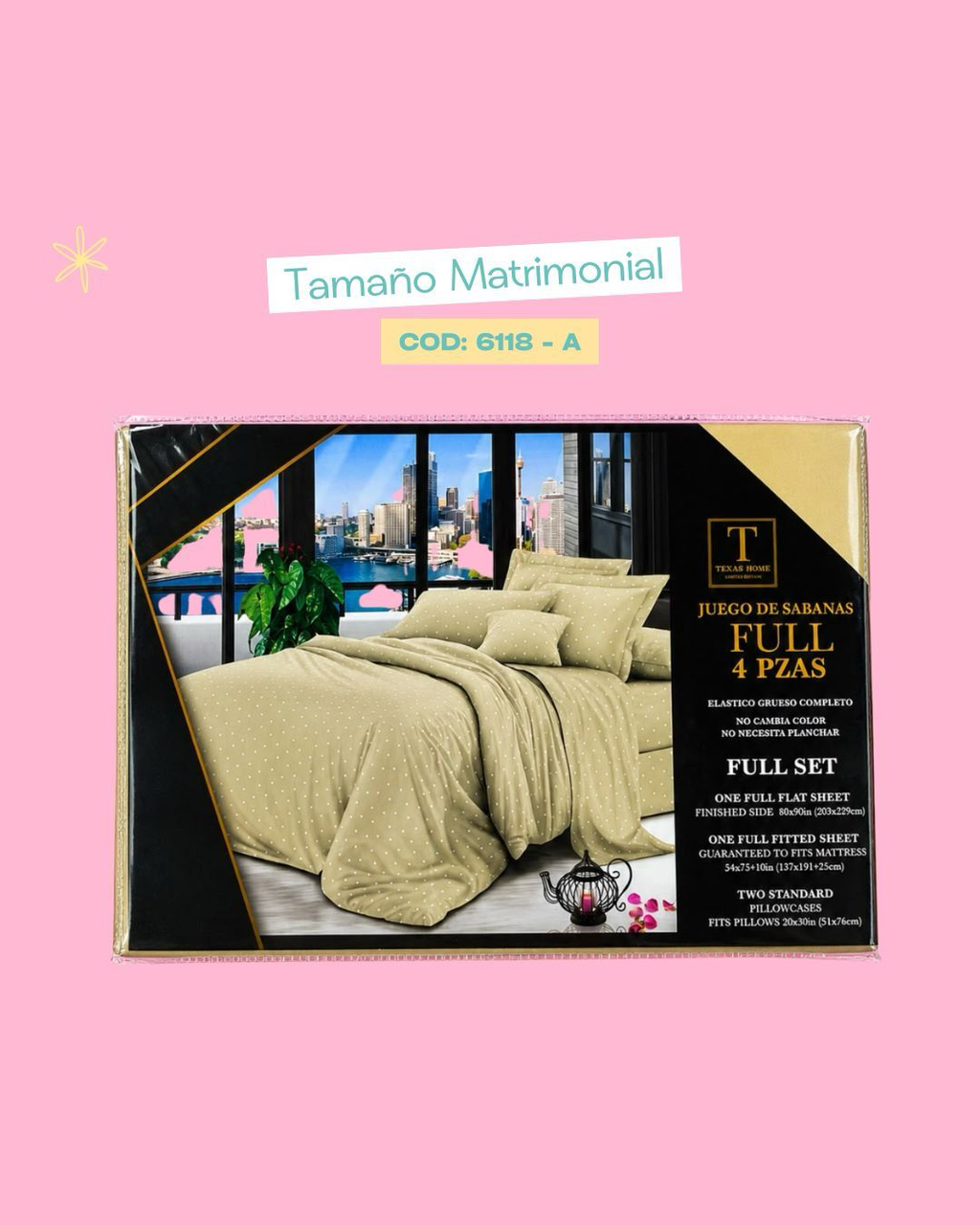Set de ropa de cama matrimonial - 6118