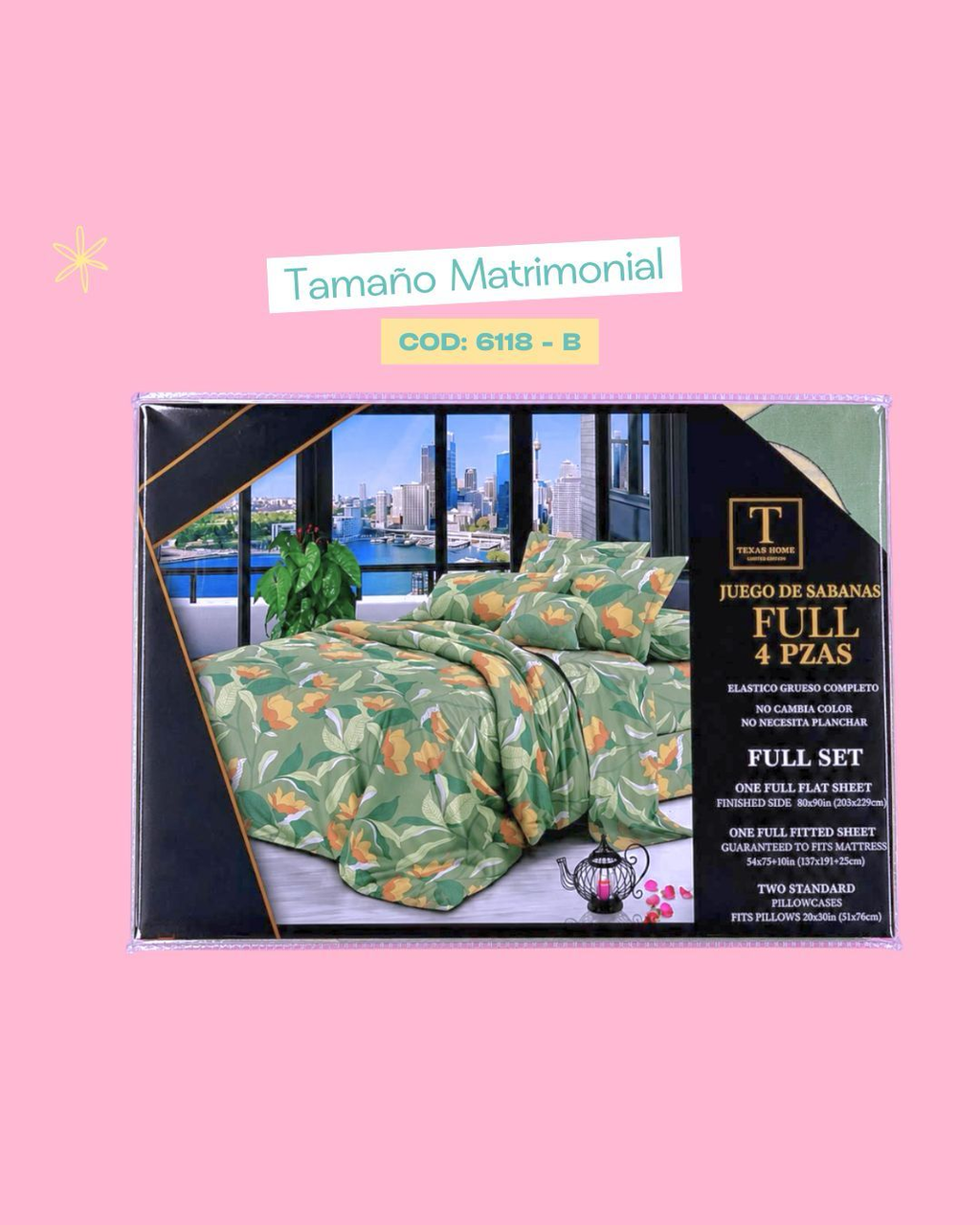 Set de ropa de cama matrimonial - 6118
