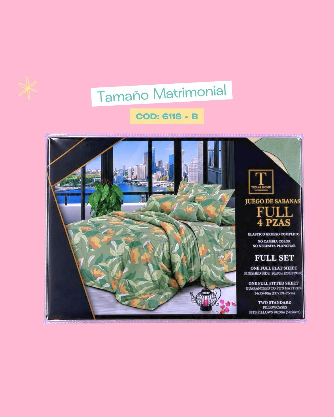 Set de ropa de cama matrimonial - 6118
