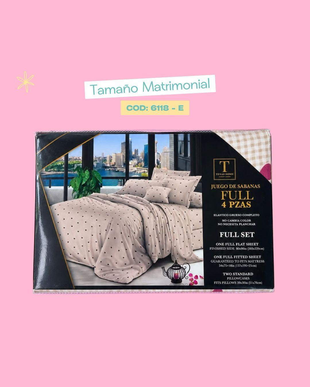 Set de ropa de cama matrimonial - 6118