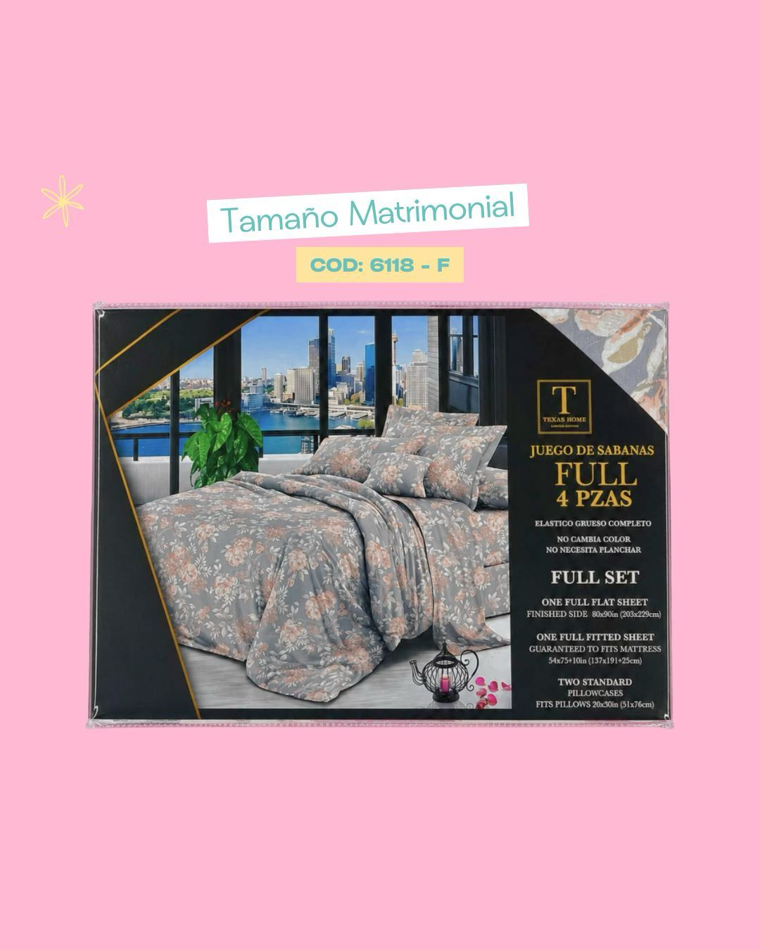 Set de ropa de cama matrimonial - 6118