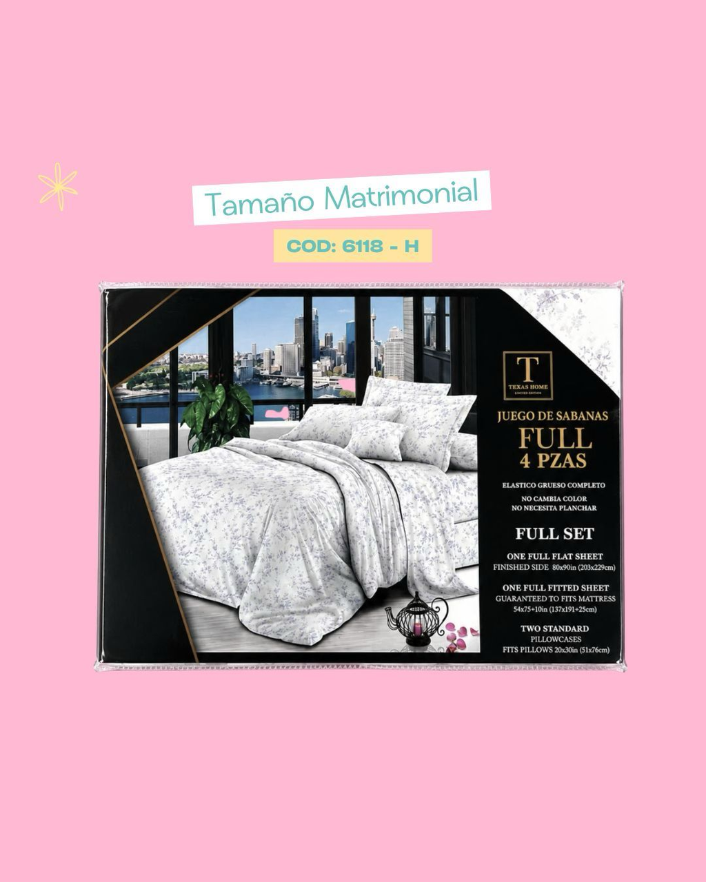 Set de ropa de cama matrimonial - 6118