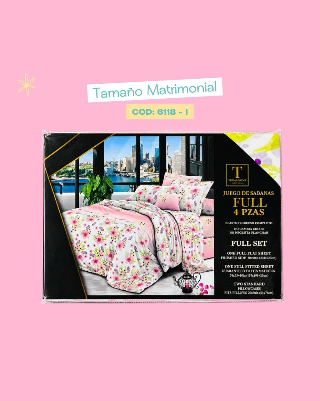 Set de ropa de cama matrimonial - 6118