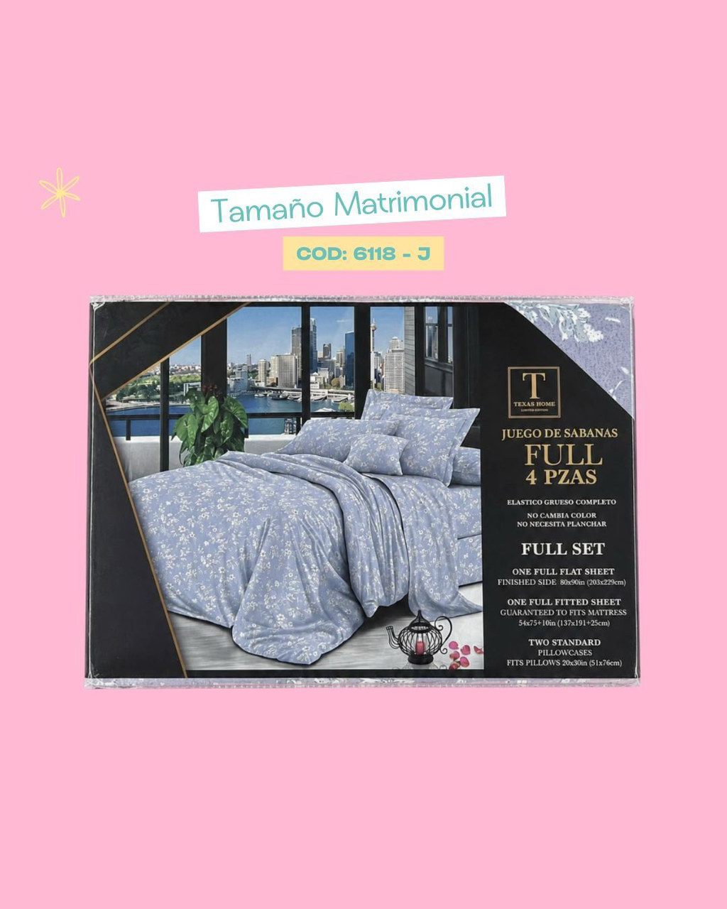 Set de ropa de cama matrimonial - 6118