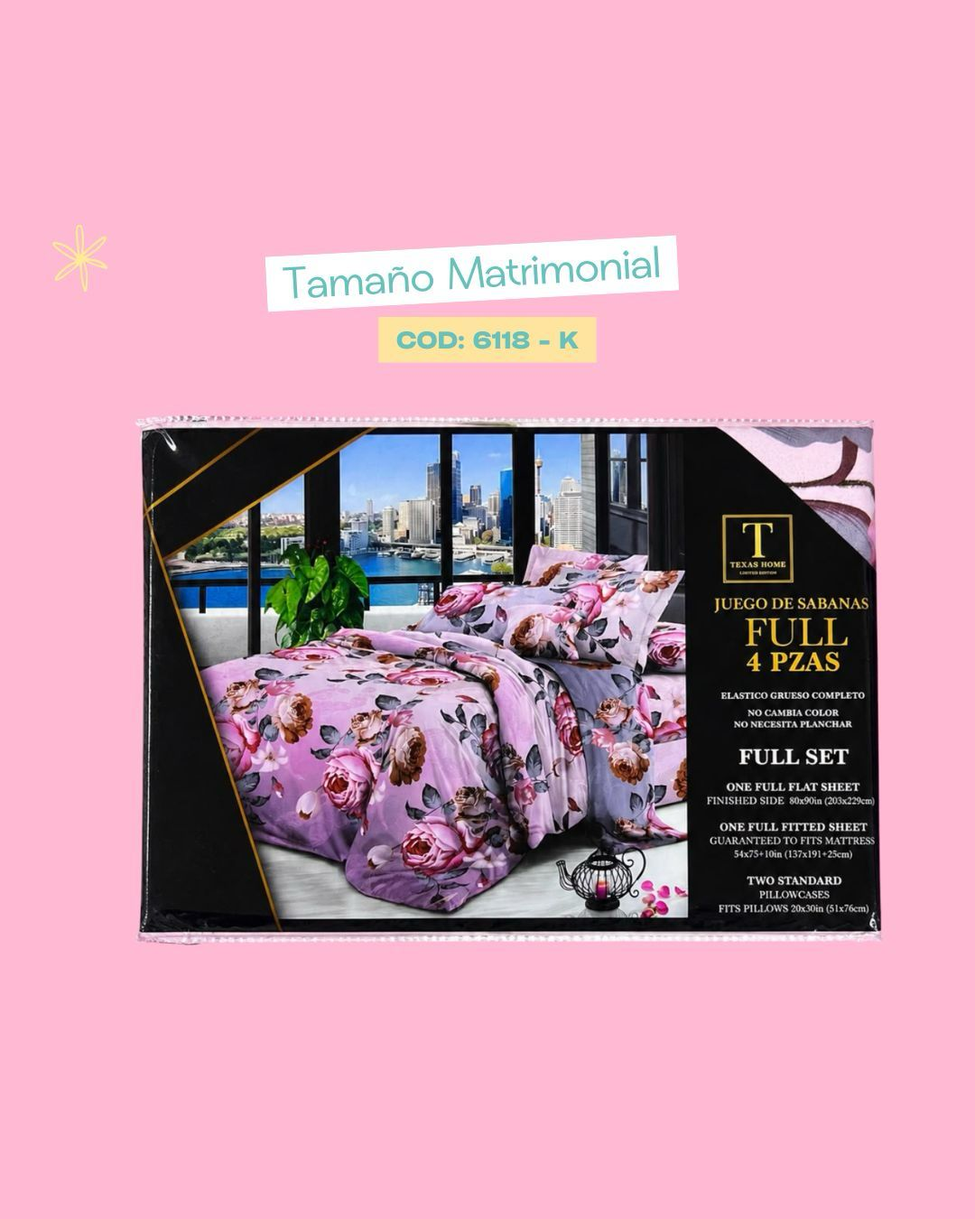 Set de ropa de cama matrimonial - 6118