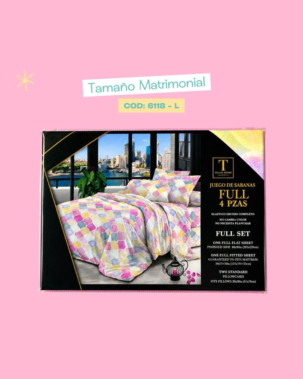 Set de ropa de cama matrimonial - 6118