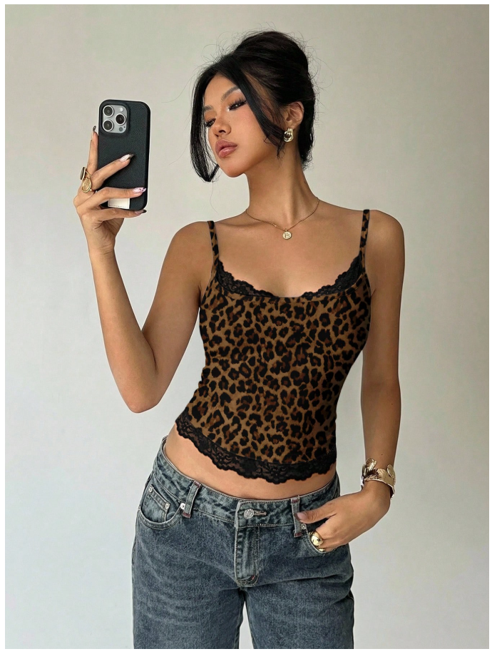 Crop top animal print de tirantes - 6126