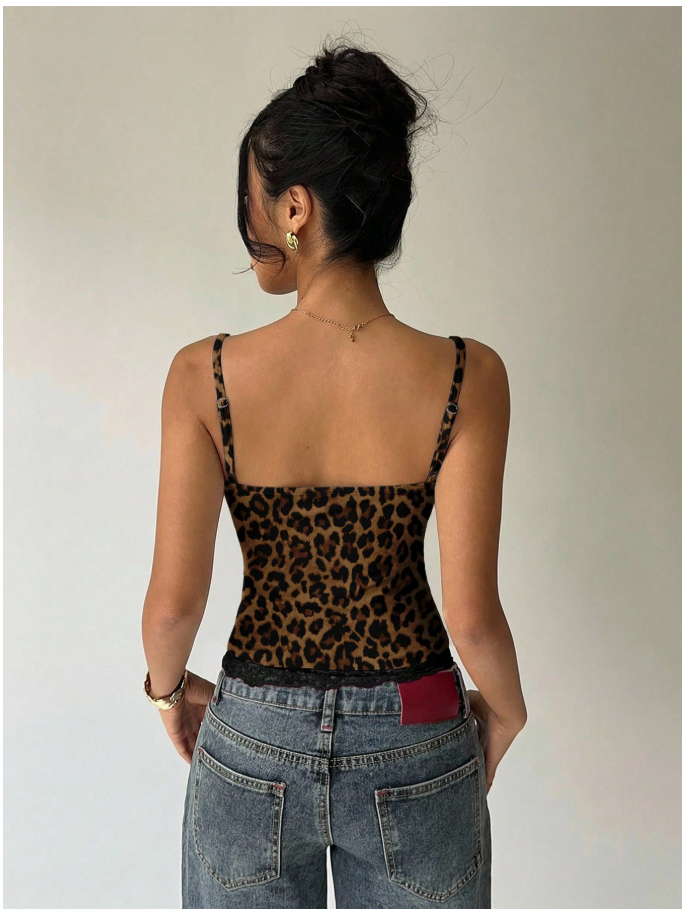 Crop top animal print de tirantes - 6126