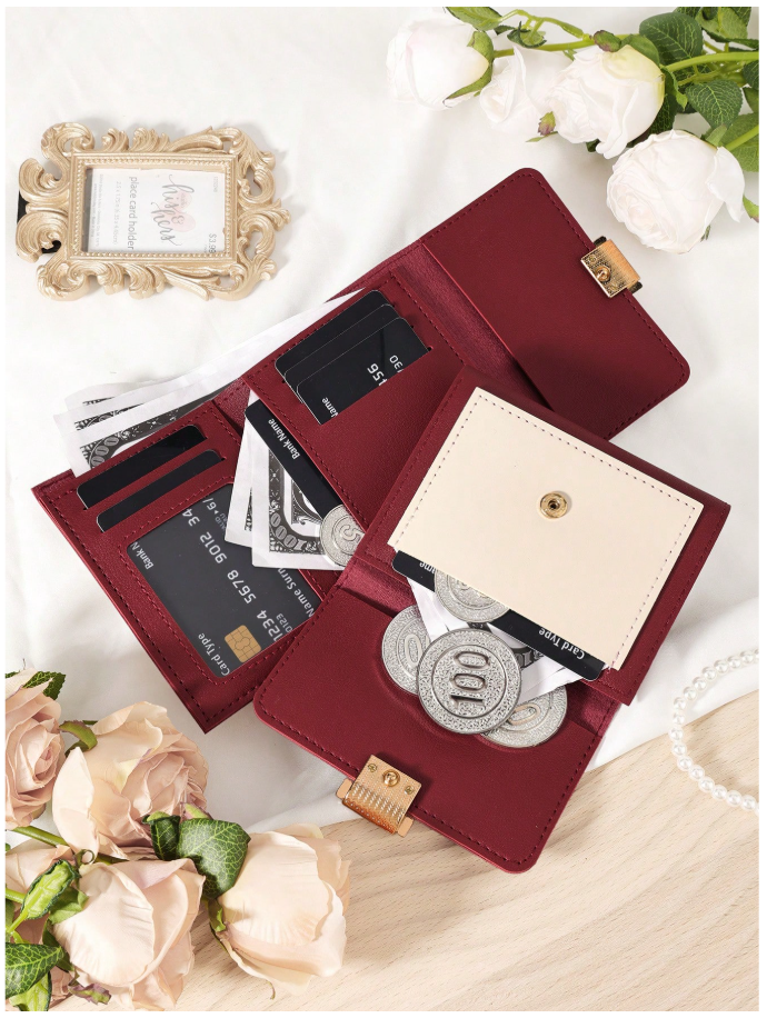 Billetera mini vino tinto - 6139