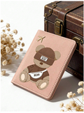 Portapasaporte rosa con osito - 6172