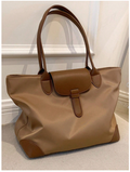 Bolso marrón de nilon grande - 6177