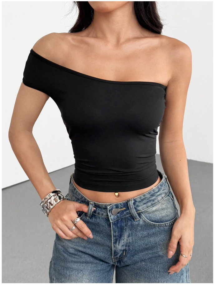 Crop top negro 3 formas de uso - 6209