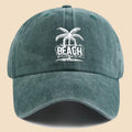 Gorra verde estampada palmera & beach - 6246