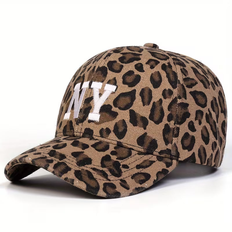 Gorra animal print con letras bordadas NY - 6247