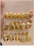 18 pack pendientes dorados surtidos - 6330