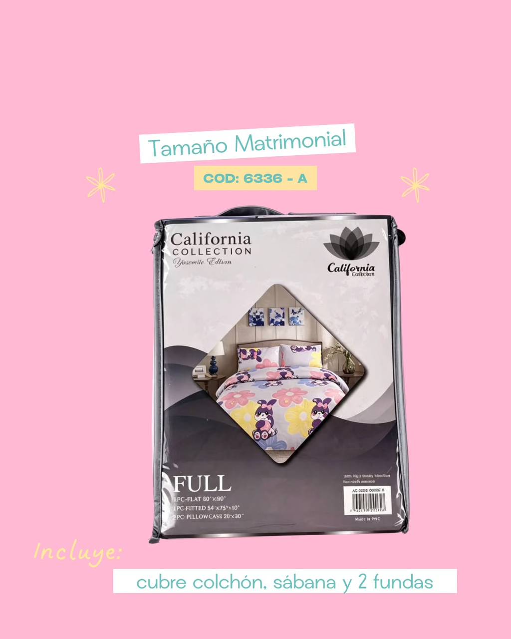 Set de ropa de cama matrimonial - 6336
