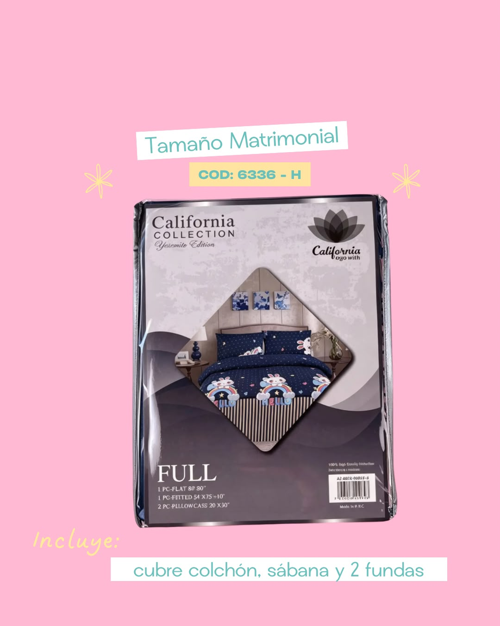 Set de ropa de cama matrimonial - 6336