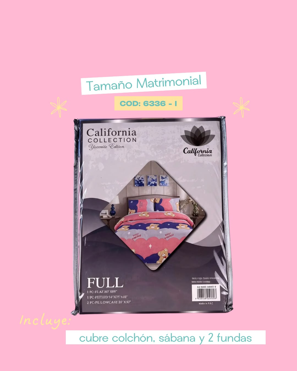 Set de ropa de cama matrimonial - 6336