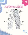 Pantalon blanco con lunares estilo barrel Chic Royale - 6378
