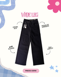 Pantalon wide leg negro Sweet couture - 6381