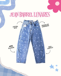 Pantalon estilo barrel azul con lunares blancos Sweet couture - 6382
