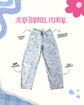 Pantalon estilo barrel con estampado floral - 6383