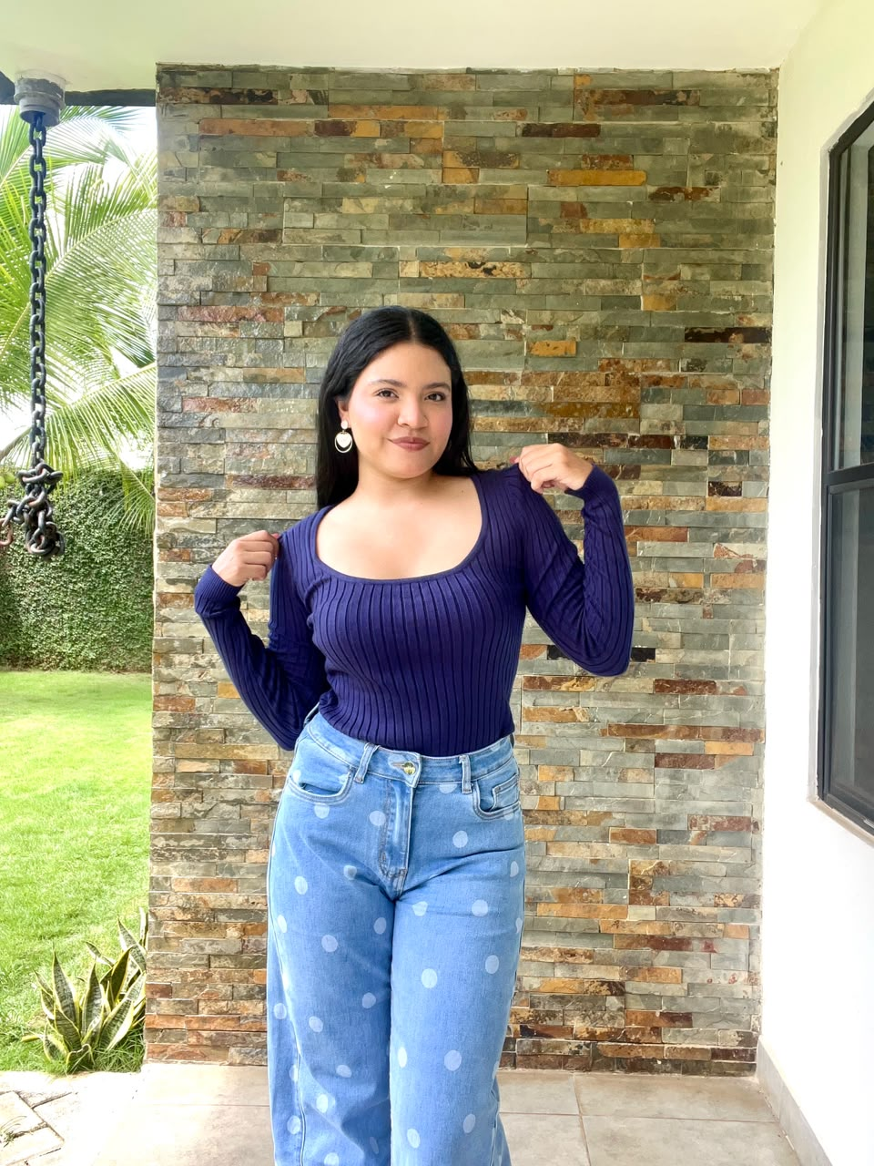 Camisa básica manga larga cuello cuadrado - 6404