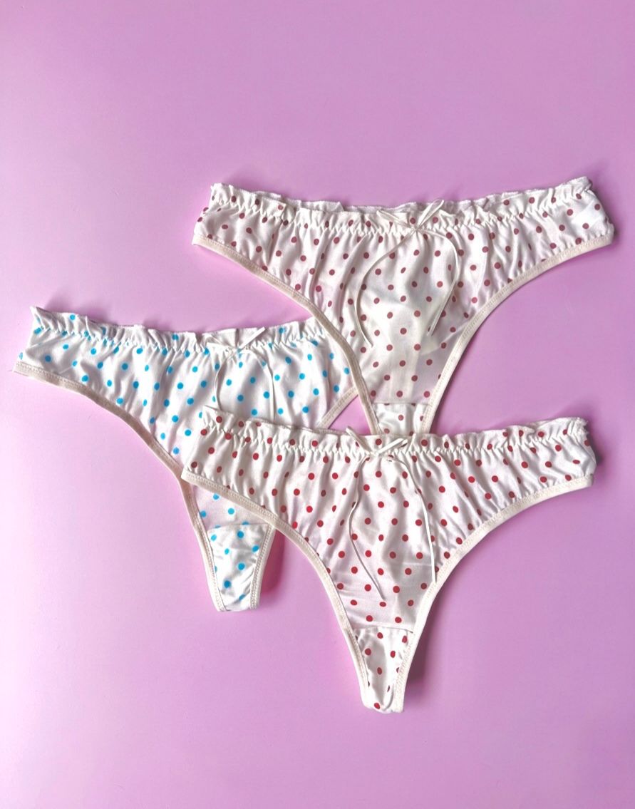 3 pack panty lunares rojos - 5894