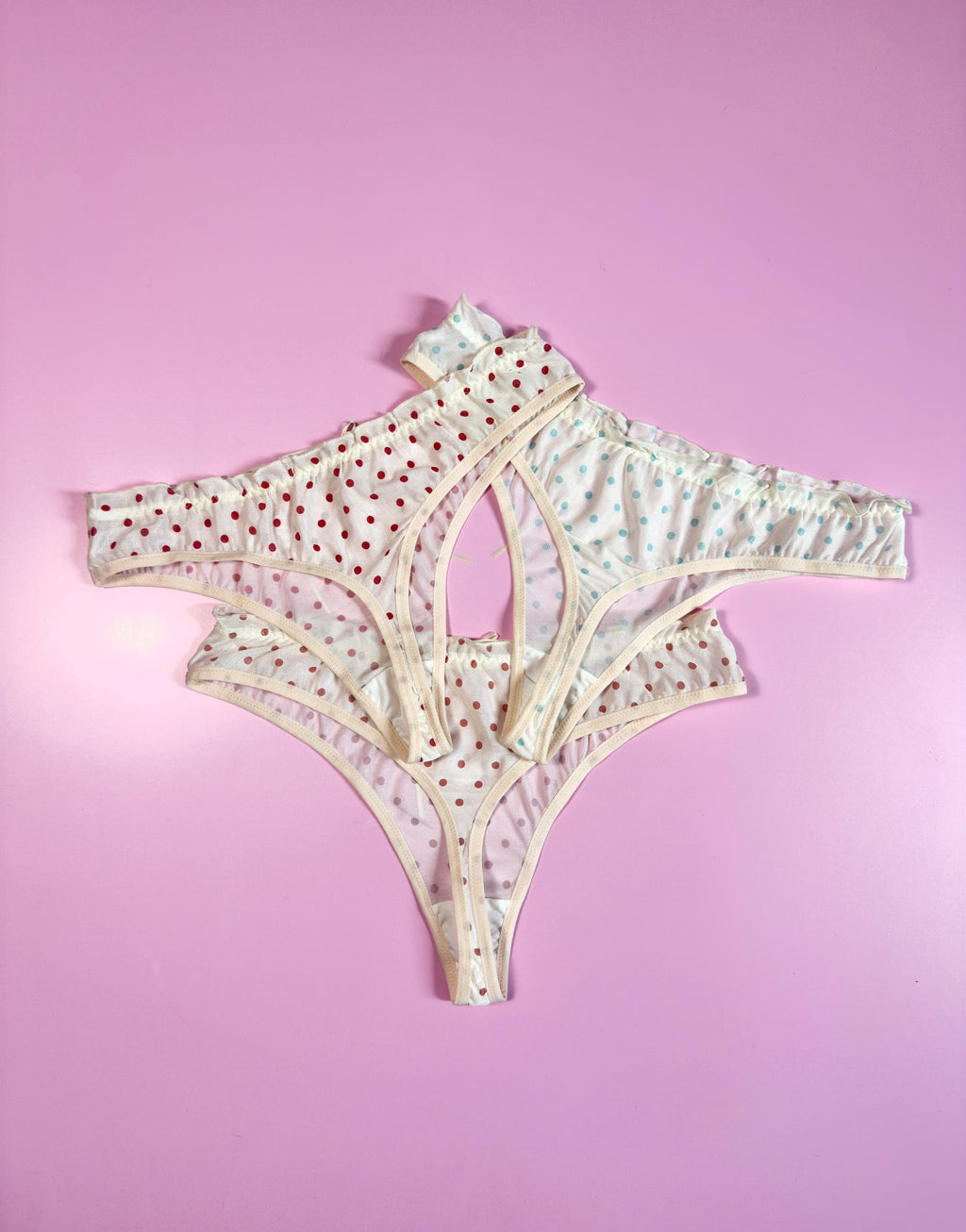 3 pack panty lunares rojos - 5894