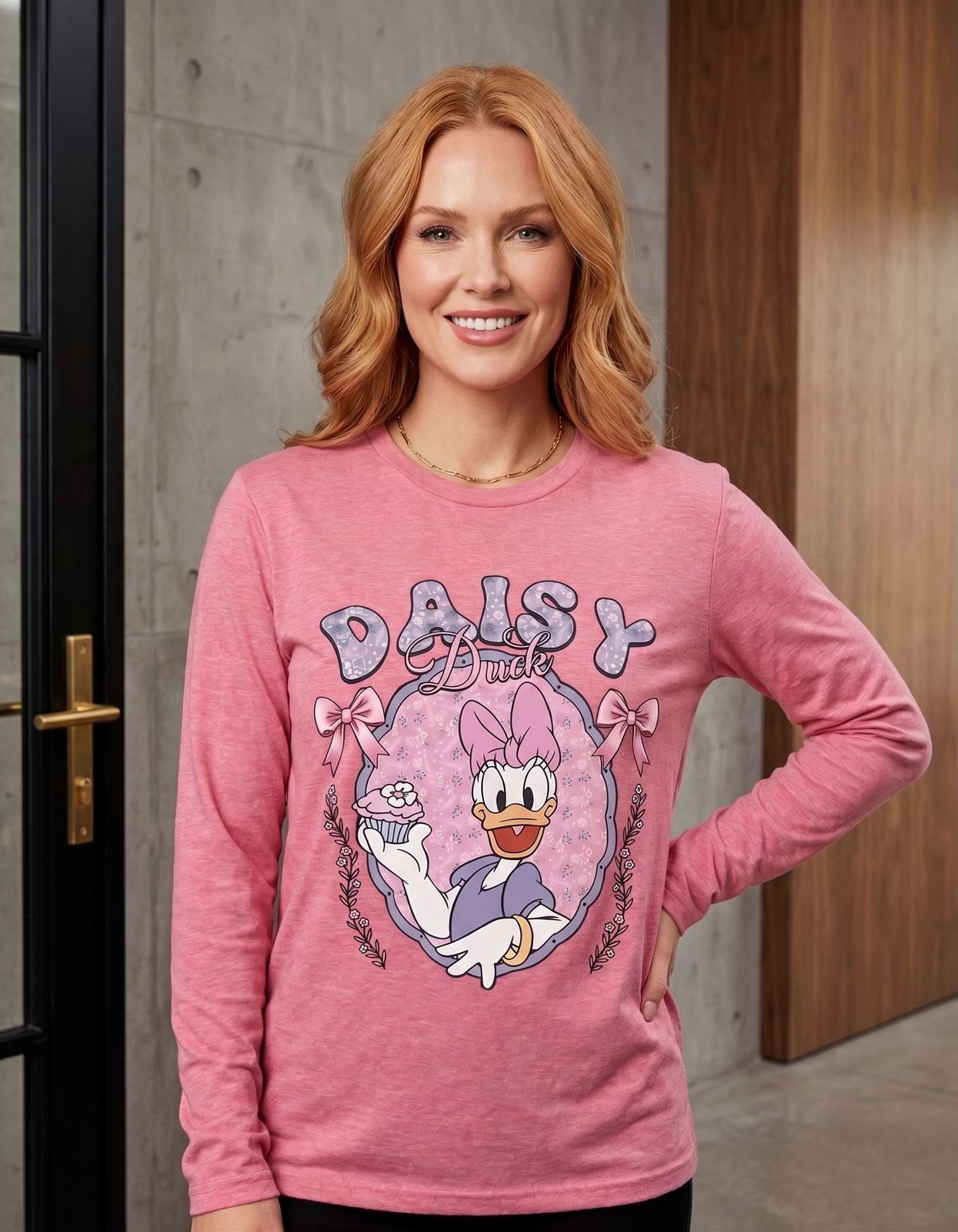 Camisa rosa manga larga daisy duck - 5438