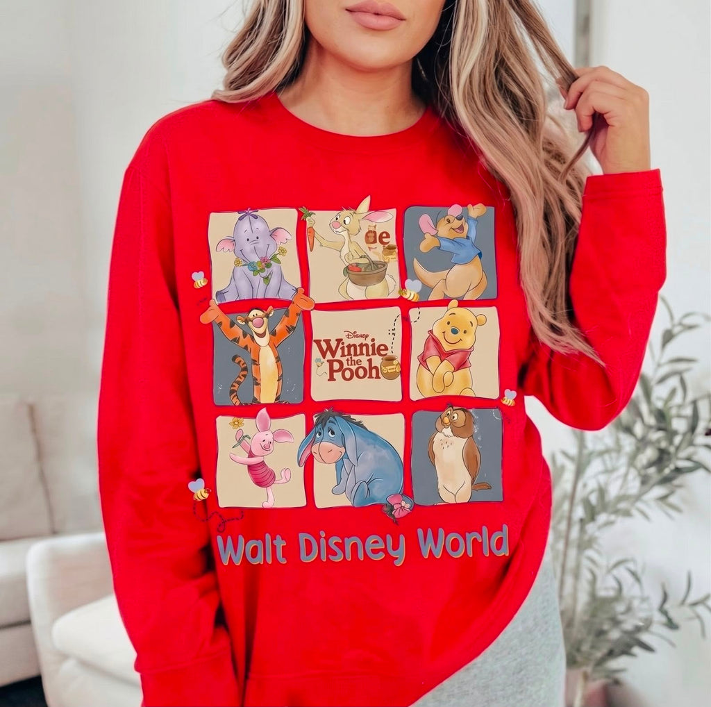 Camisa roja manga larga personajes Winnie the Pooh - 5440
