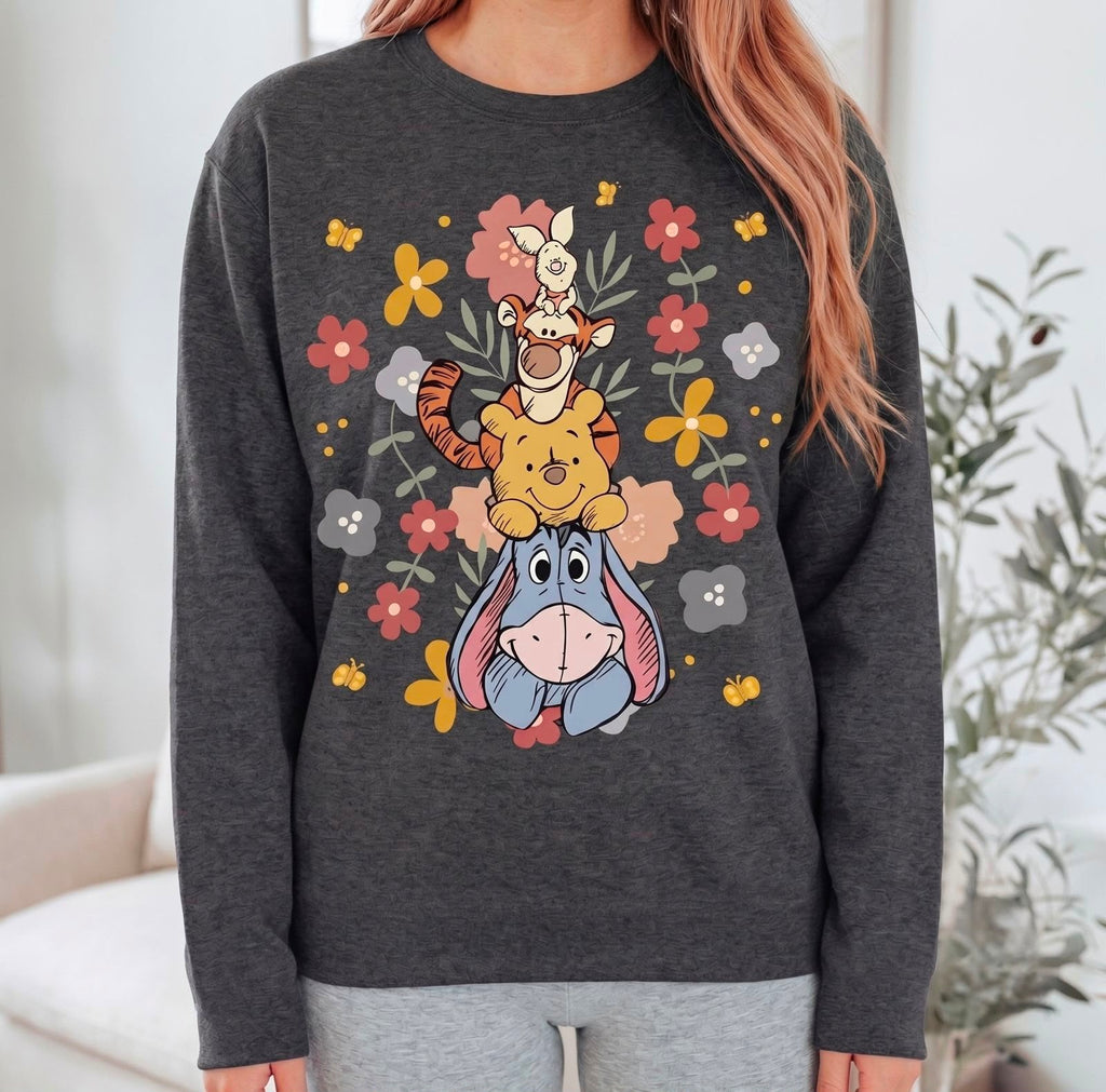 Camisa gris manga larga winnie the Pooh - 5439