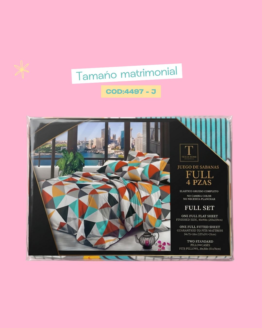 Set de ropa de cama matrimonial - 4497