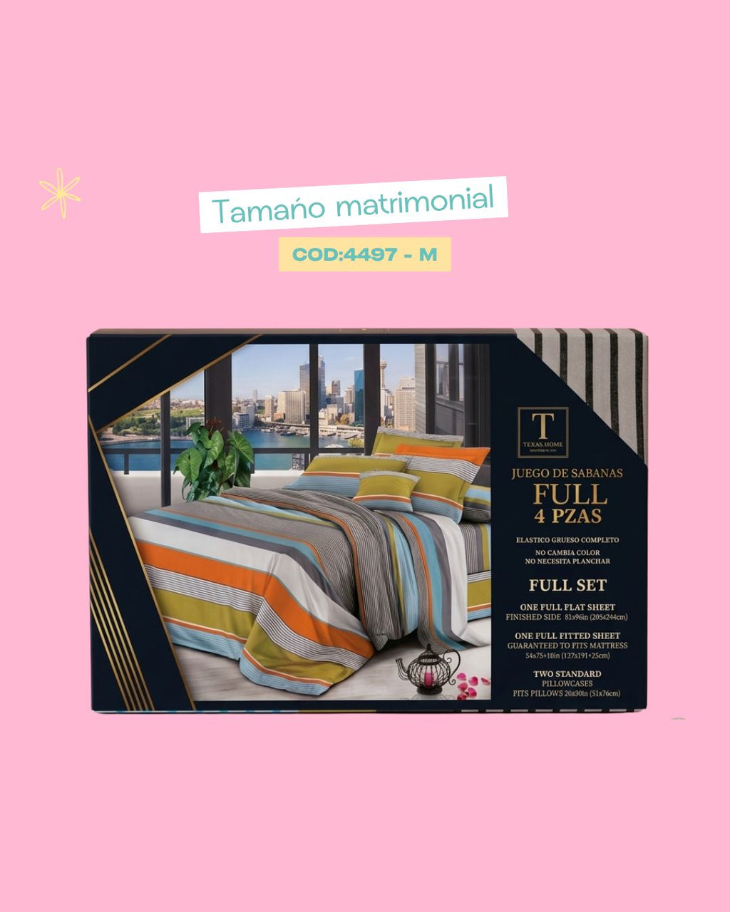 Set de ropa de cama matrimonial - 4497