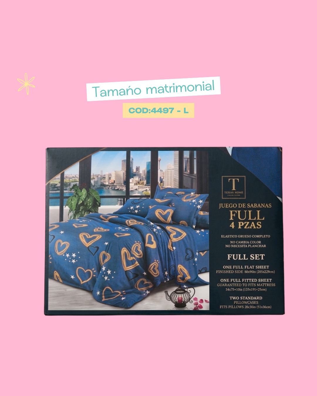 Set de ropa de cama matrimonial - 4497