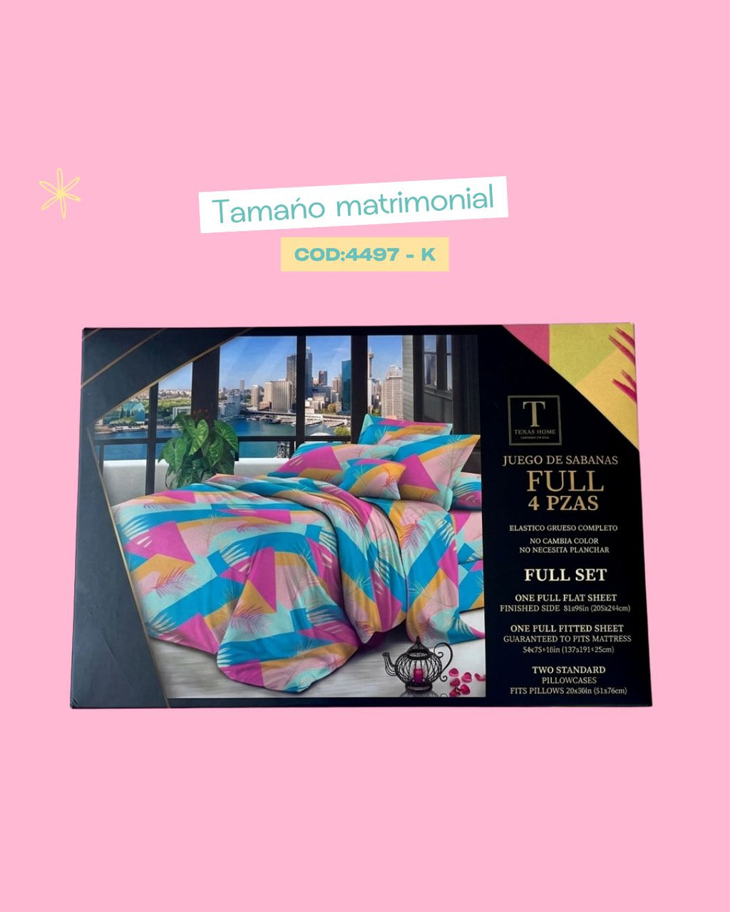 Set de ropa de cama matrimonial - 4497