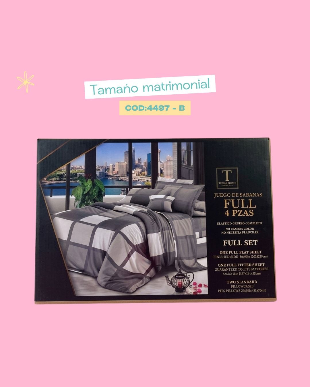 Set de ropa de cama matrimonial - 4497