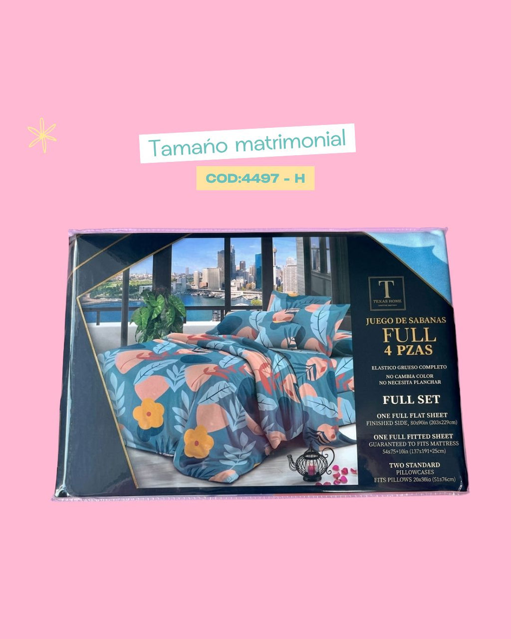 Set de ropa de cama matrimonial - 4497