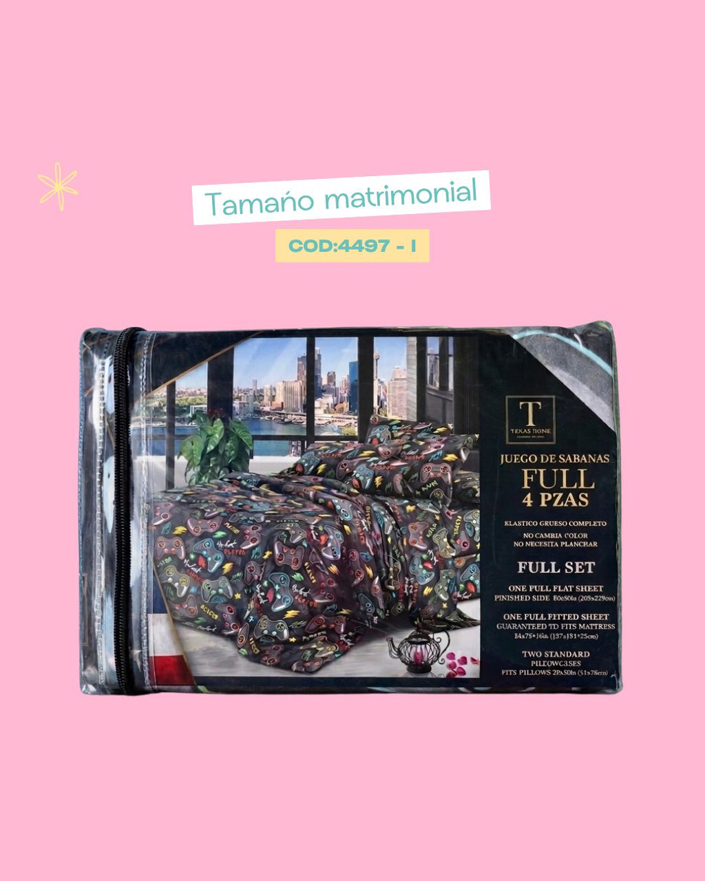 Set de ropa de cama matrimonial - 4497